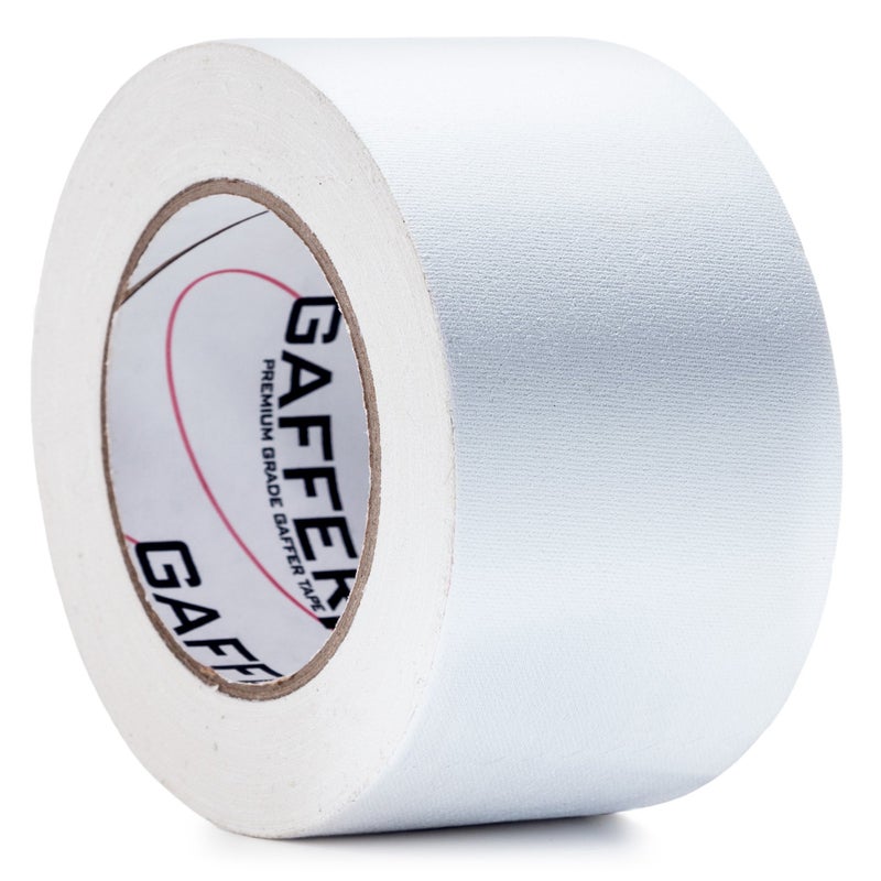 Gaffer Power Real Professional Premium Grade White Gaffers Tape Made in The USA - Heavy Duty Gaffer Tape - Non-Reflective - Multipurpose - Better Than Duct Tape! 3 Inch X 30 Yards - White - Image 1